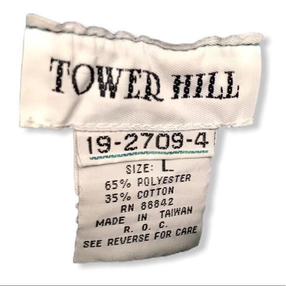 Vintage Towerhill | Teal Textured High Rise Pants - Picture 7 of 7